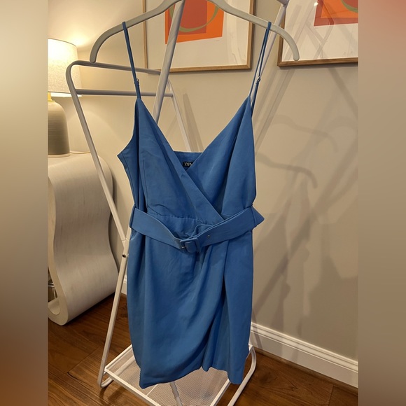 Zara Linen-Blend Belted Dress - Picture 6 of 7